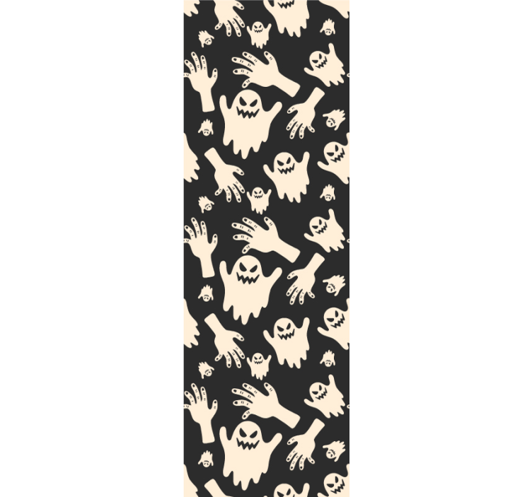 Papier peint halloween motifs de mains fantomatiques - TenStickers