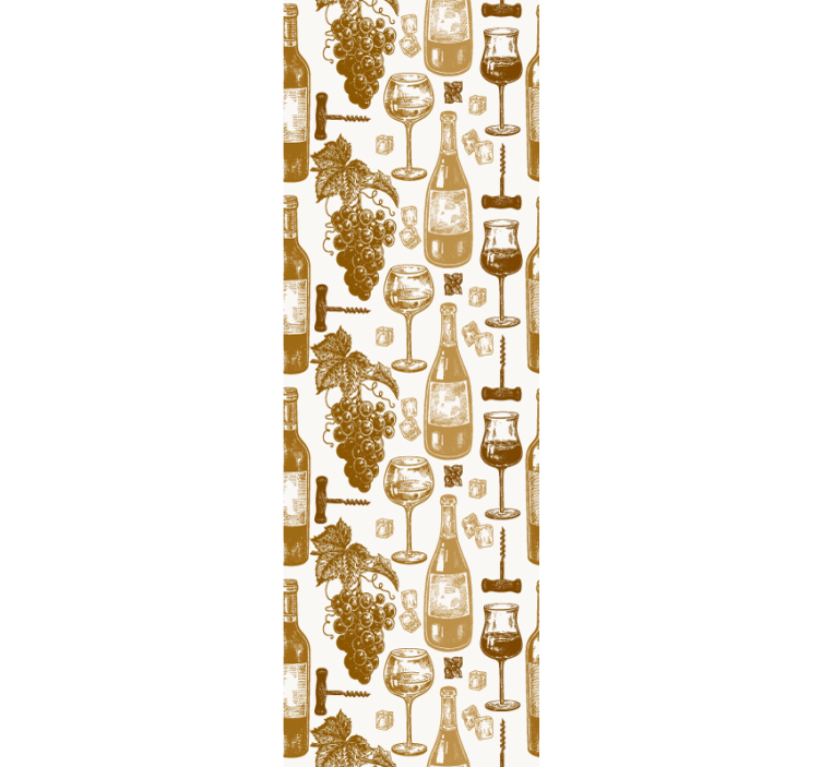 Papier peint cuisine art de la bouteille de vin - TenStickers