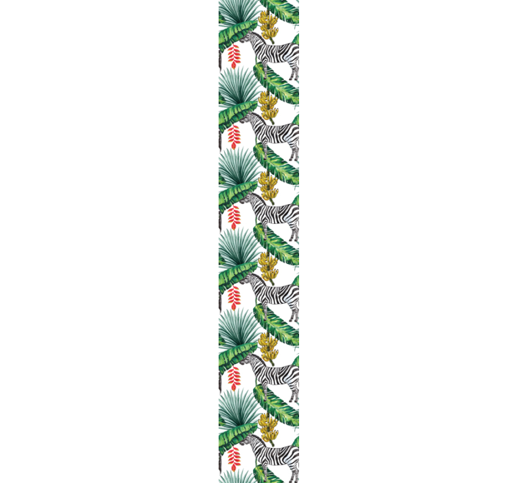 Papier zèbre feuillage tropical - TenStickers
