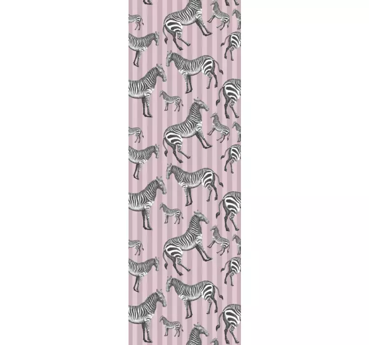 Papier zèbre motif animalier rose - TenStickers