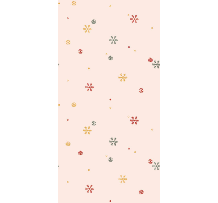 Papier peint de Noël motif de flocon de neige - TenStickers