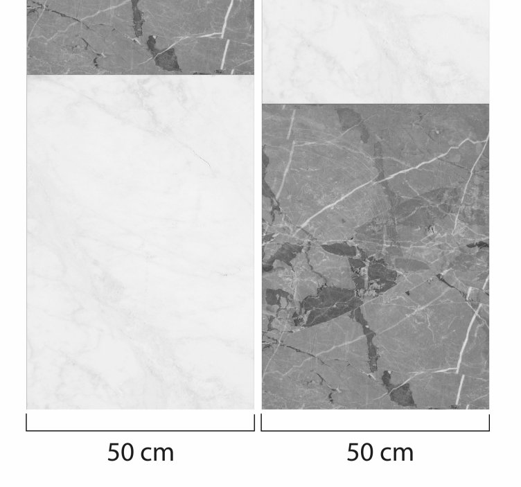 Papier peint effet marbre élégantes veines grises - TenStickers
