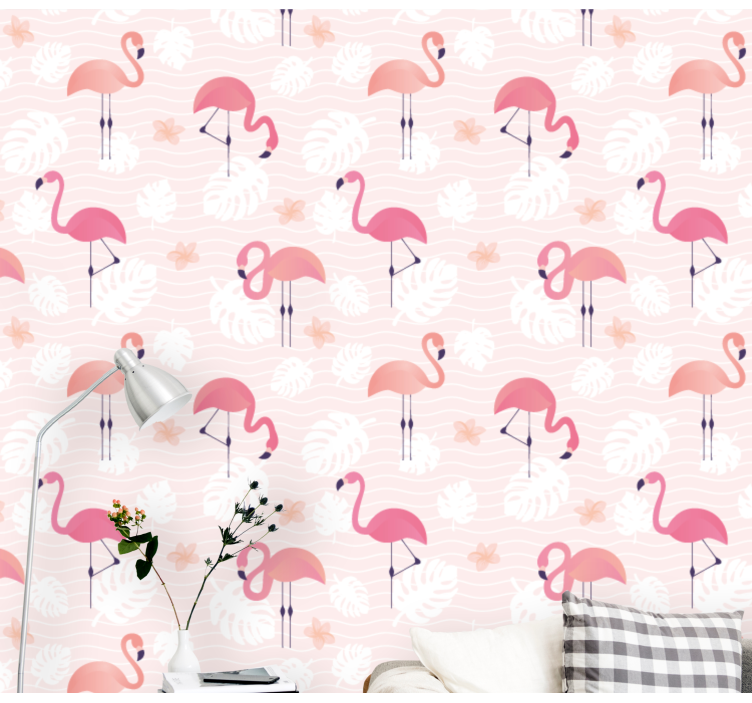 Papier peint animaux sérénité des flamants roses - TenStickers