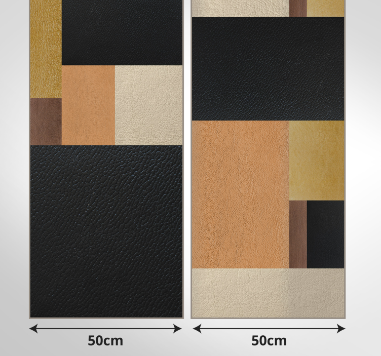 Papier peint design Mosaïque effet cuir - TenStickers