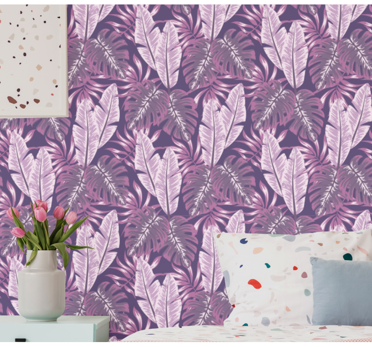 Papier peint fleur Maranta violet - TenStickers