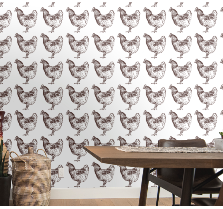 Papier peint animaux conception de modèle de poule - TenStickers
