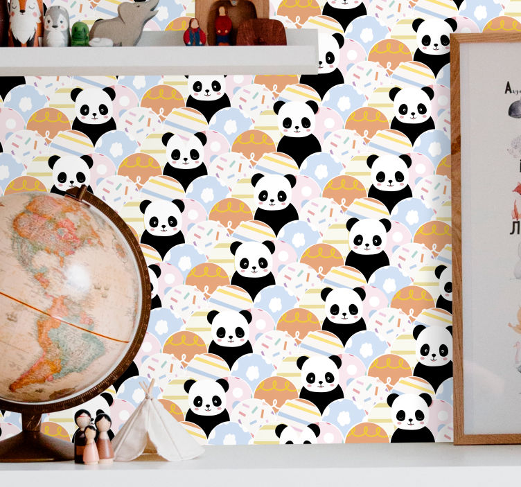 Papier peint animaux modèle de panda - TenStickers