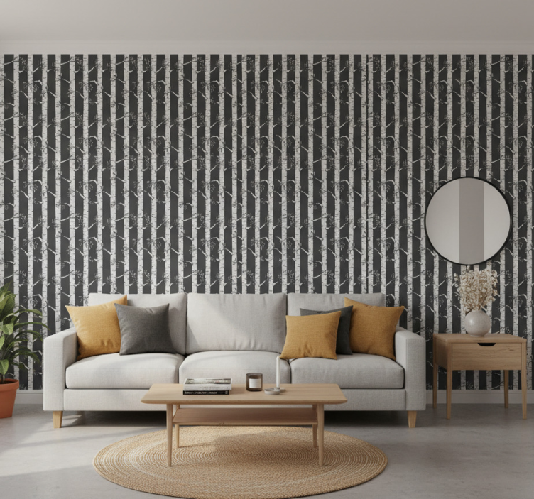 Papier peint arbres arbres lumineux style scandinave - TenStickers