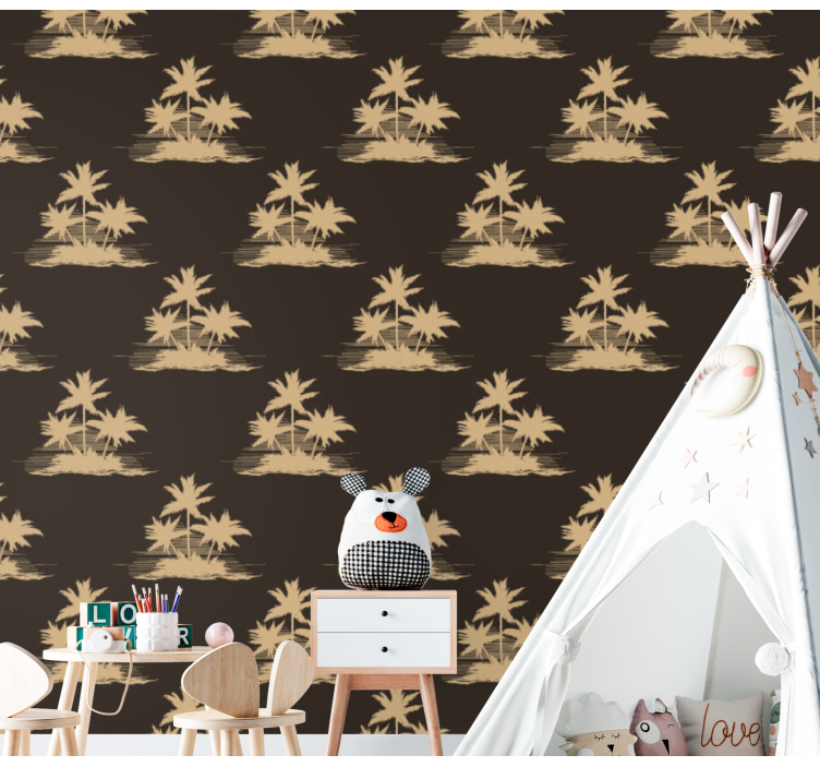 Papier peint arbres motif de palmier - TenStickers