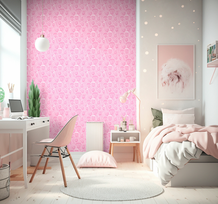 Papier peint art visages de filles - TenStickers