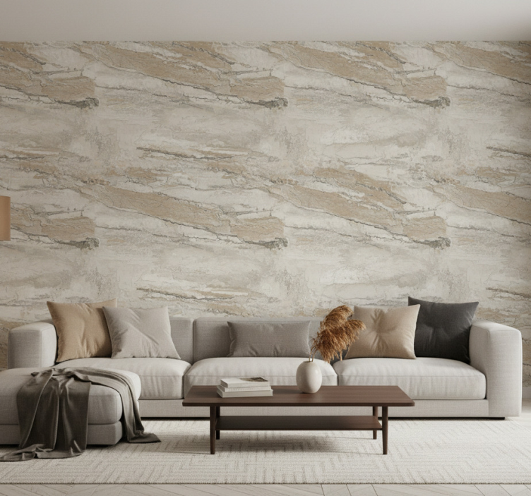 Papier peint beige texture froide unie - TenStickers