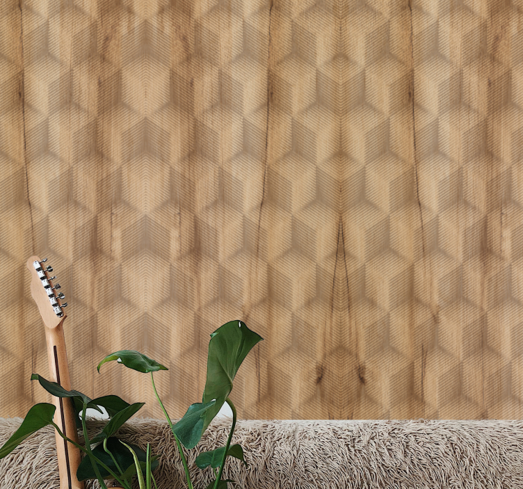 Papier peint texture motif de cubes 3d - TenStickers