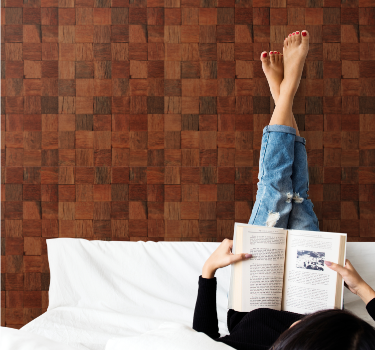 Papier peint bois surface en bois texturée - TenStickers