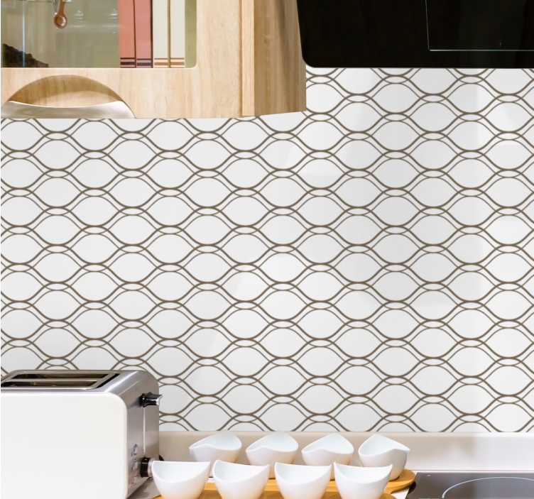 Papier peint ligne horizontale conception à motifs élégants - TenStickers