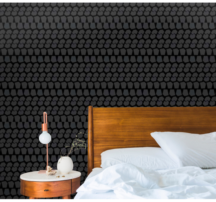 Papier peint chambre adulte motif à échelle géométrique - TenStickers