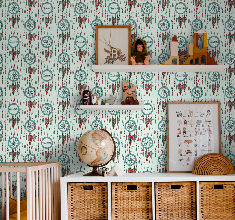 Papier peint chambre enfant modèles d'attrape-rêves - TenStickers