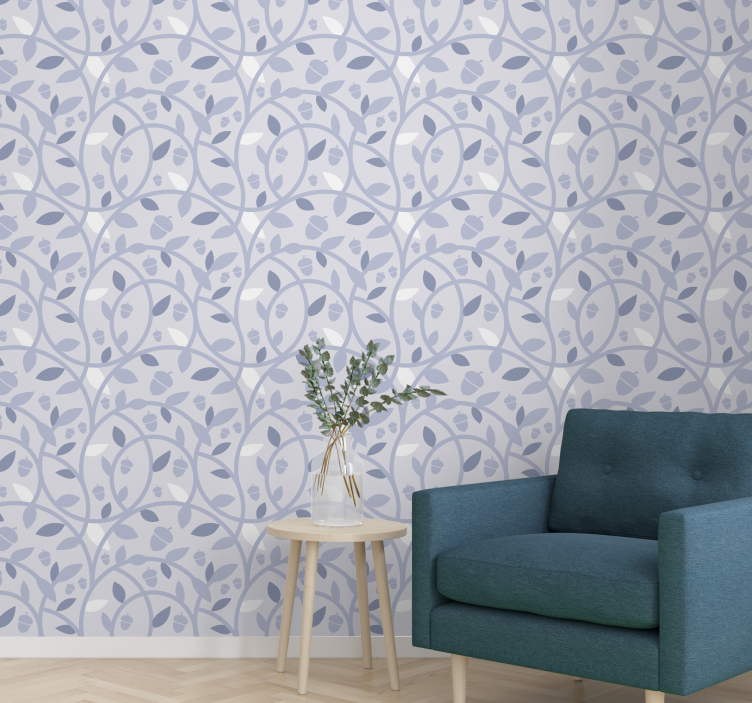 Papier peint nature Glands bleus - TenStickers