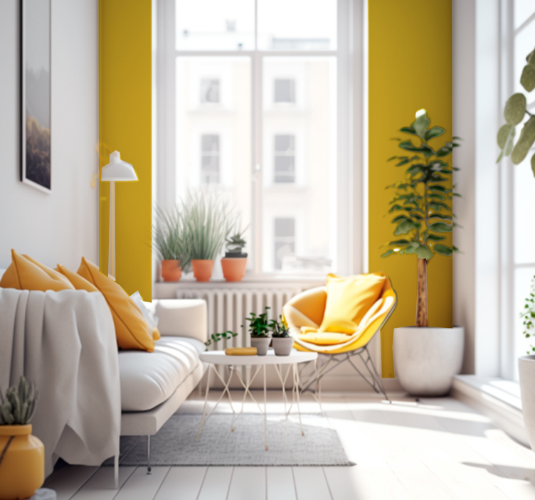 Papier peint classique jaune - TenStickers