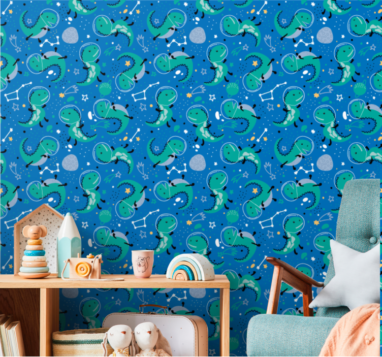 Papier peint dinosaures constellation - TenStickers