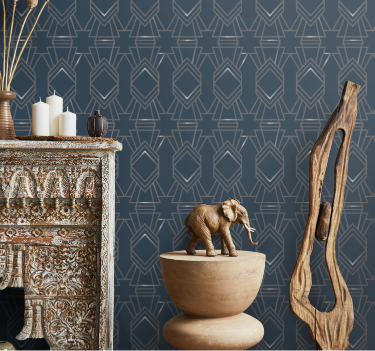 Papier peint classique losange art déco - TenStickers