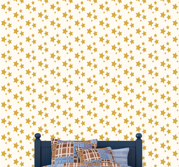 Papier peint étoiles motif étoilé doré - TenStickers