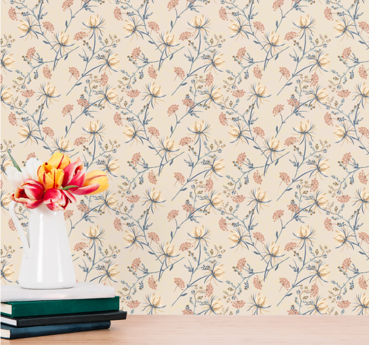 Papier peint floral belle conception florale - TenStickers