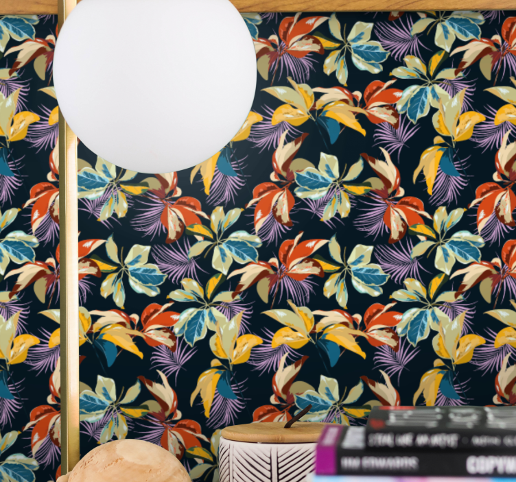 Papier peint floral canopée de la jungle vivante - TenStickers