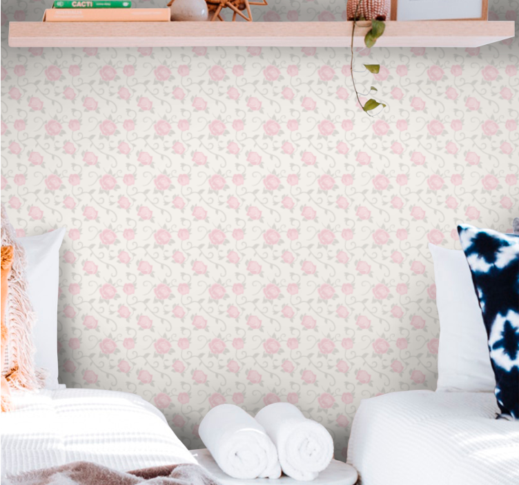 Papier peint fleuri fleurs ornementales - TenStickers