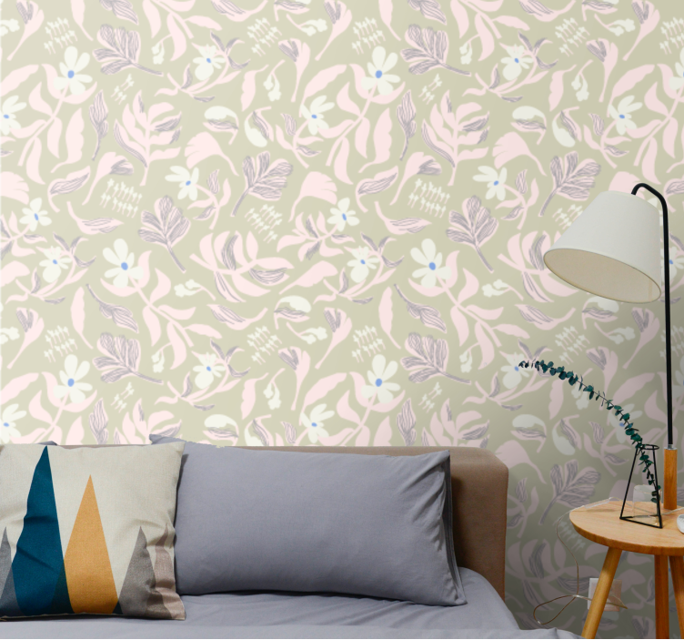 Papier peint floral nature florale délicate - TenStickers