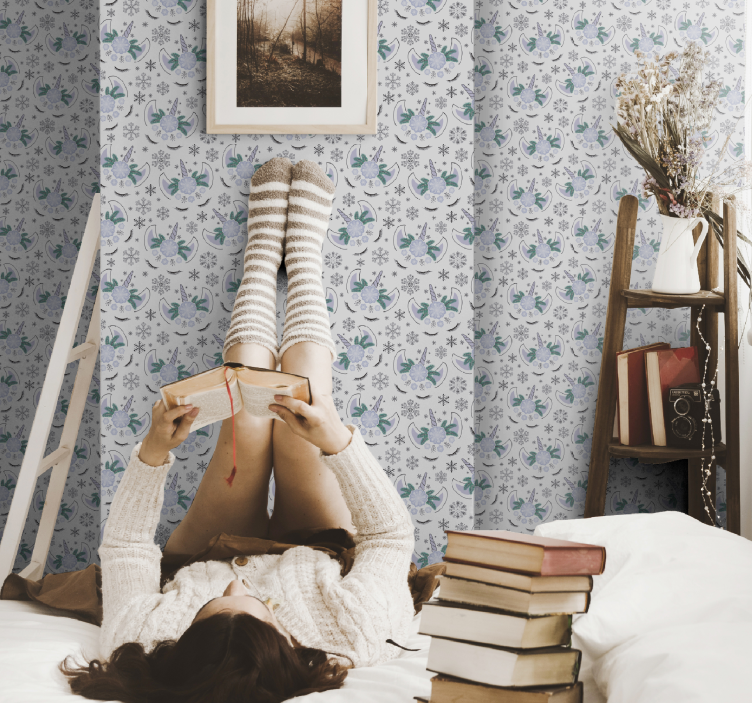 Papier peint fleuri retraite fleurie et confortable - TenStickers