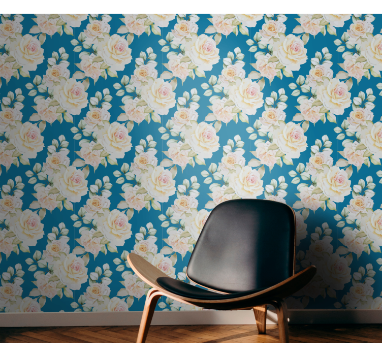 Papier peint fleuri roses florales élégantes - TenStickers