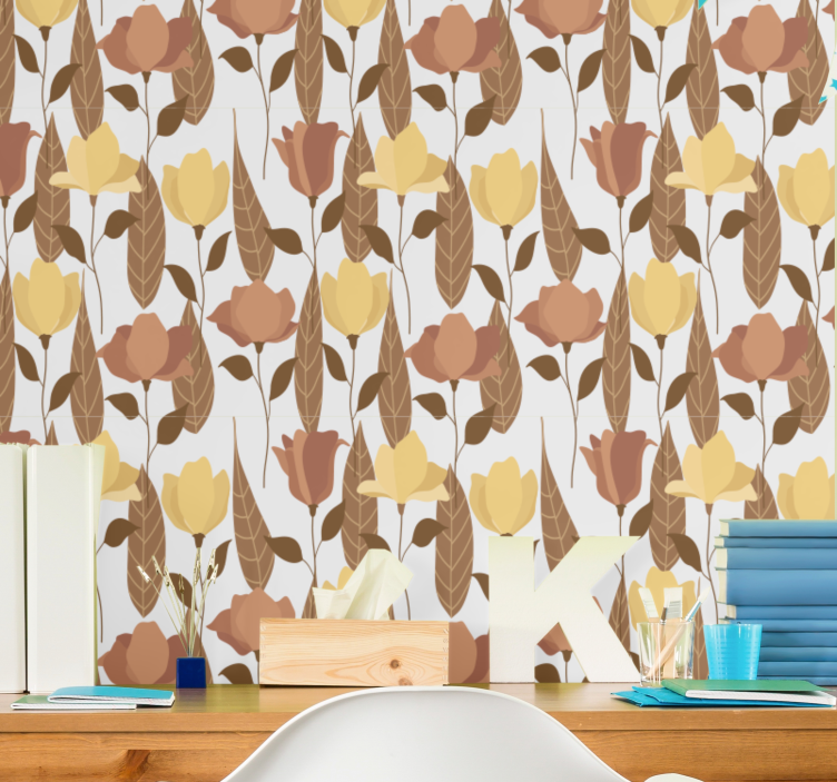 Papier peint floral affichage d'arrangements floraux - TenStickers