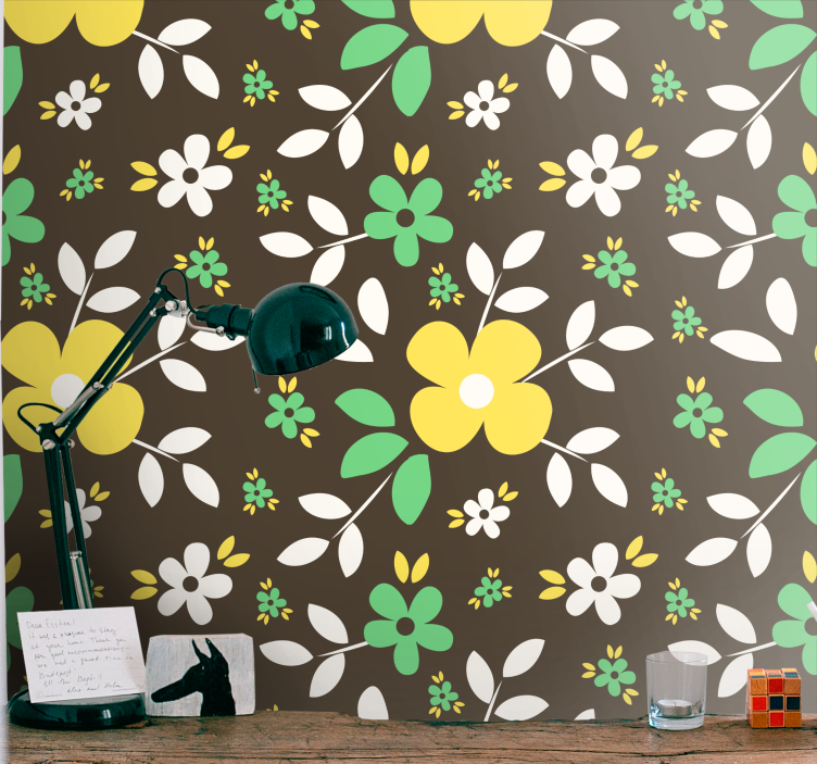 Papier peint floral éclat de floraison florale - TenStickers