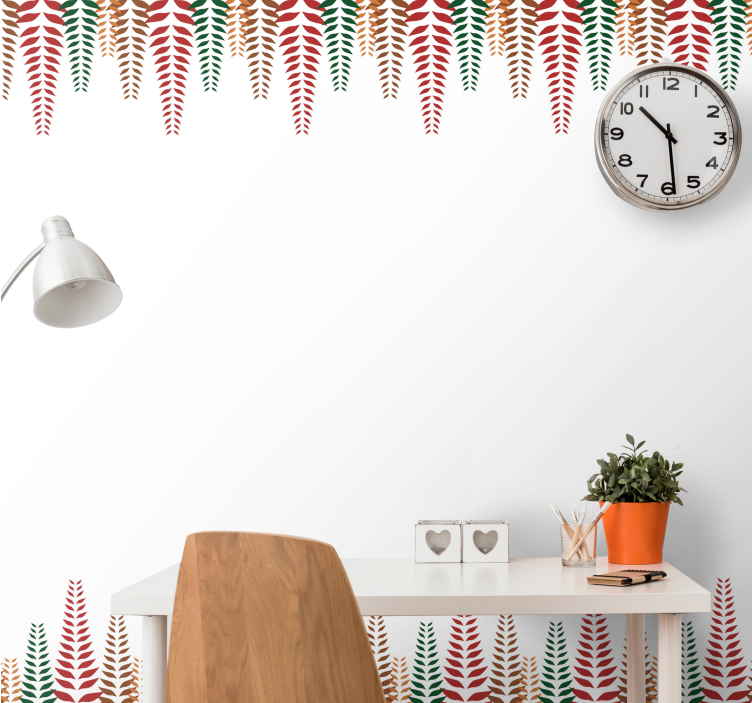 Papier peint floral formes élégantes de fougères - TenStickers