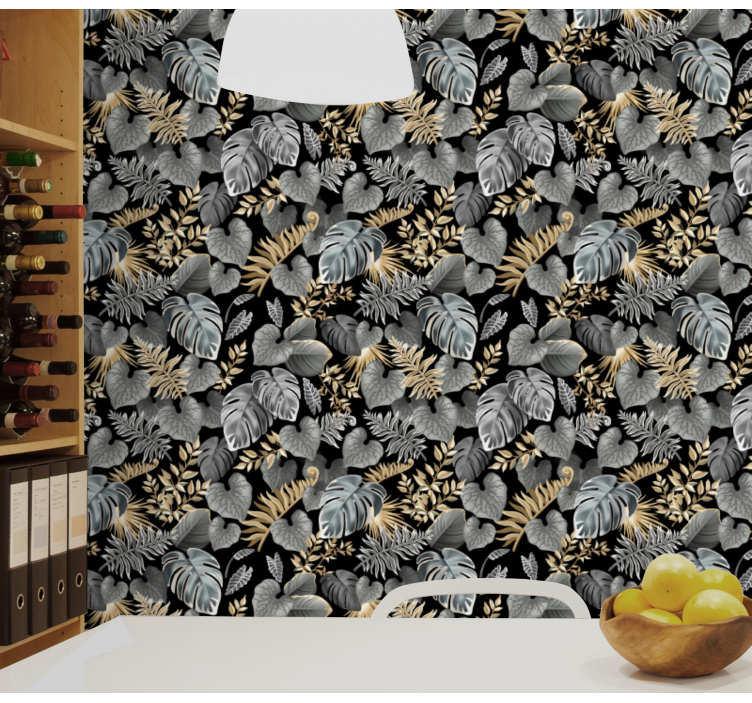 Papier peint jungle Style ancien avec des arbres - TenStickers