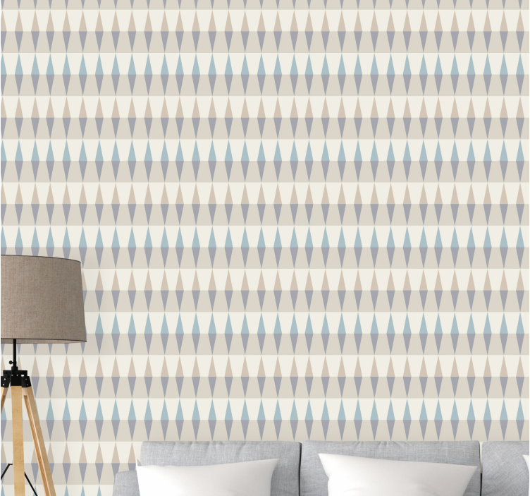 Papier peint formes géometriques motif de diamant stylisé - TenStickers
