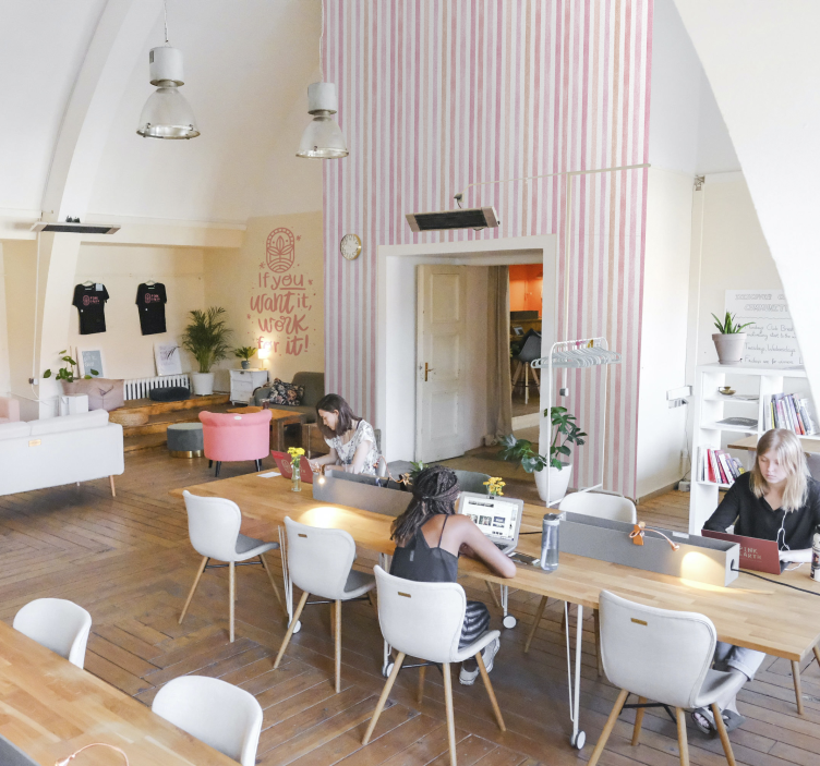 Papier peint ligne verticale motif rose élégant - TenStickers