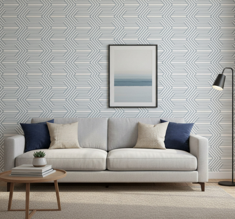 Papier peint moderne concept de lignes géométriques - TenStickers