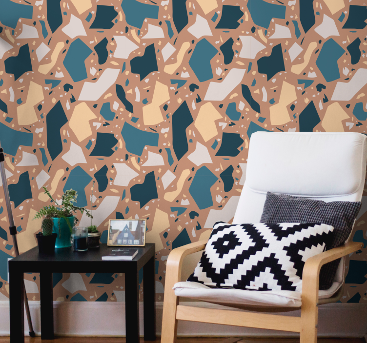 Papier peint texture fusion de formes abstraites - TenStickers