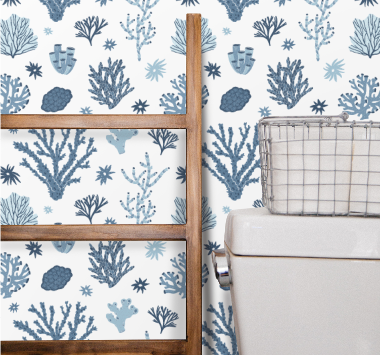 Papier peint nature modèles de flore océanique - TenStickers