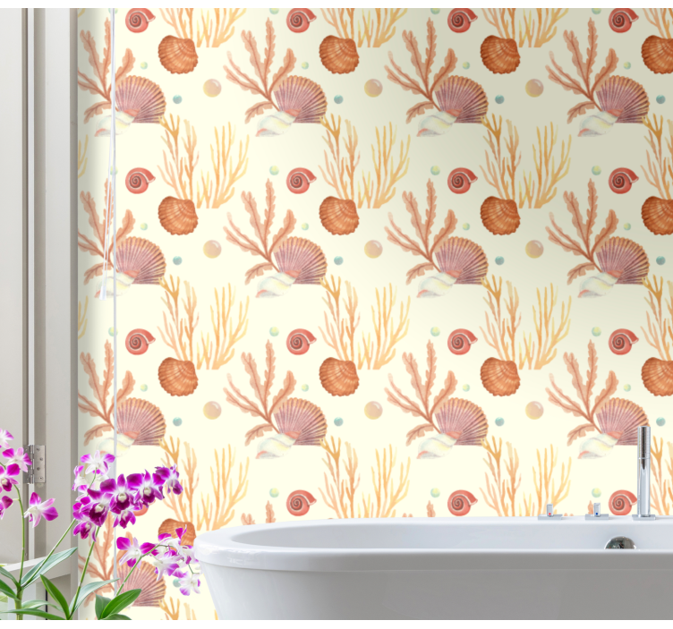 Papier peint nature motif de coquillage - TenStickers