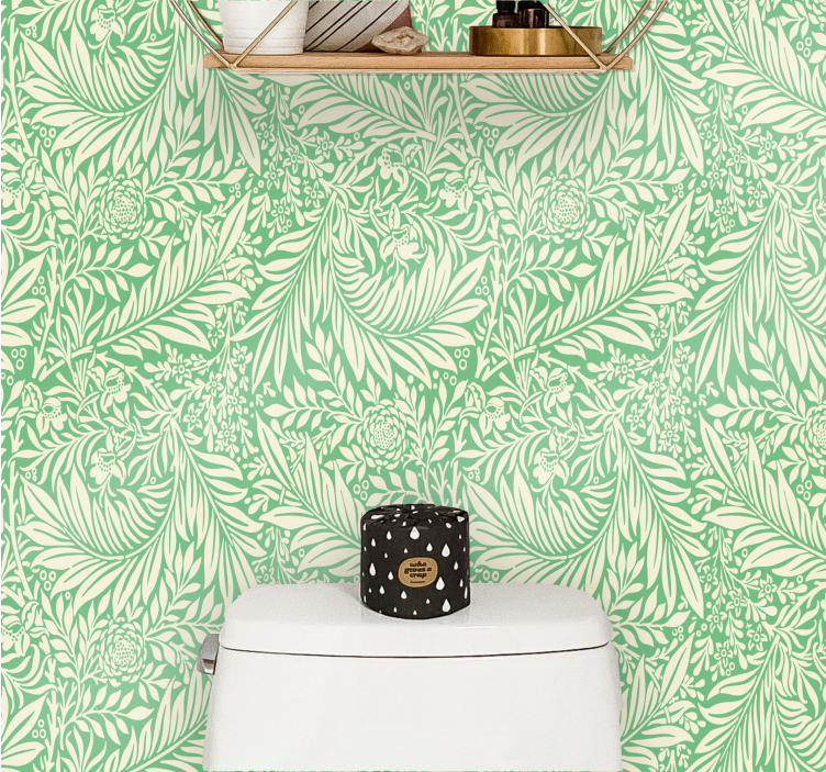 Papier peint feuillage motif feuillage vert - TenStickers