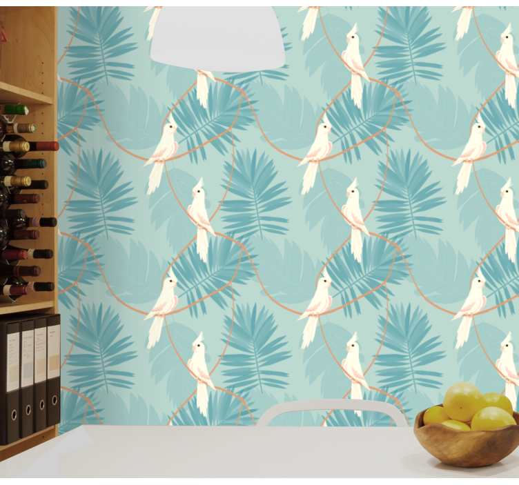 Papier peint oiseaux motif aviaire tropical - TenStickers