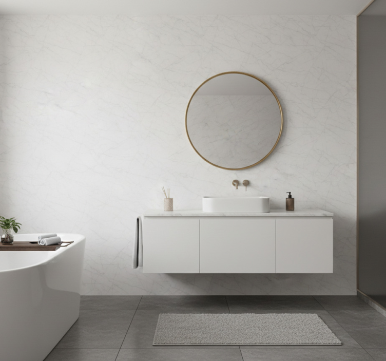 Papier peint salle de bain style marbré - TenStickers