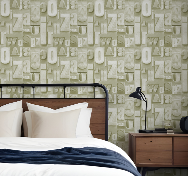 Papier peint texte style industriel 3d - TenStickers