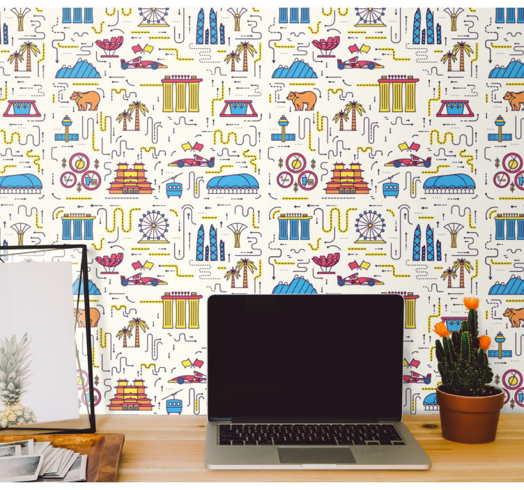 Papier peint ville plaisir du paysage urbain - TenStickers