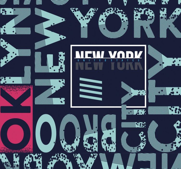 Papier peint New York typographie urbaine - TenStickers