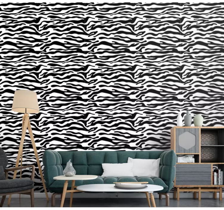 Papier zèbre motif à rayures zébrées - TenStickers