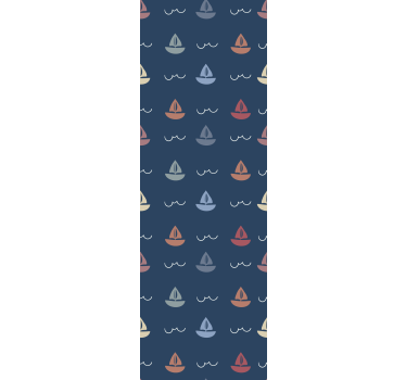 Papier peint chambre enfant motif de voiliers - TenStickers