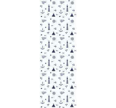 Papier peint chambre enfant éléments nautiques nordiques - TenStickers